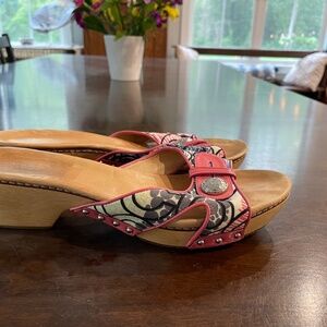 Coach mules clogs slide slip on low heel sandals